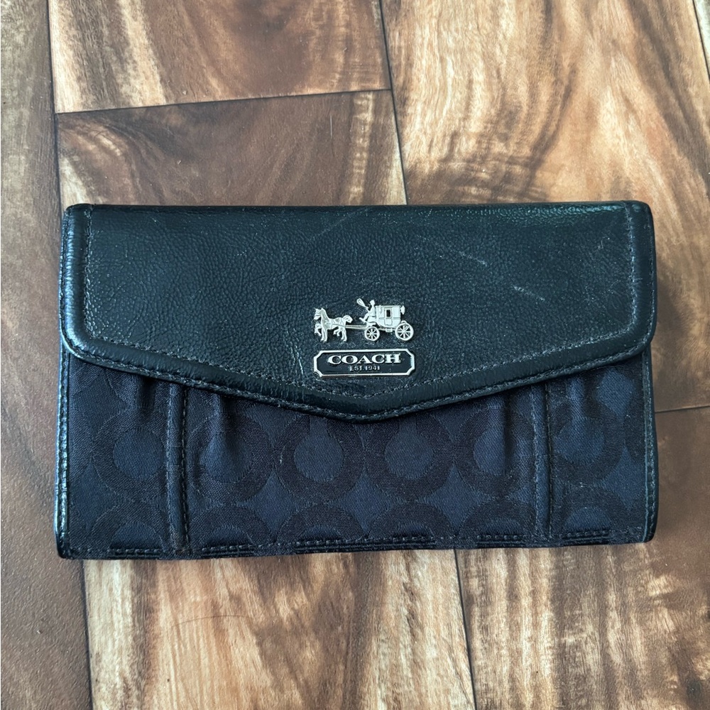 Coach Black Leather Wallet